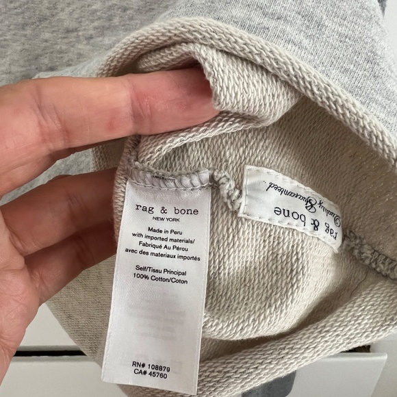 RAG & BONE Standard Issue Slash Pullover Cold Shoulder Sweatshirt Size Small - Picture 6 of 6